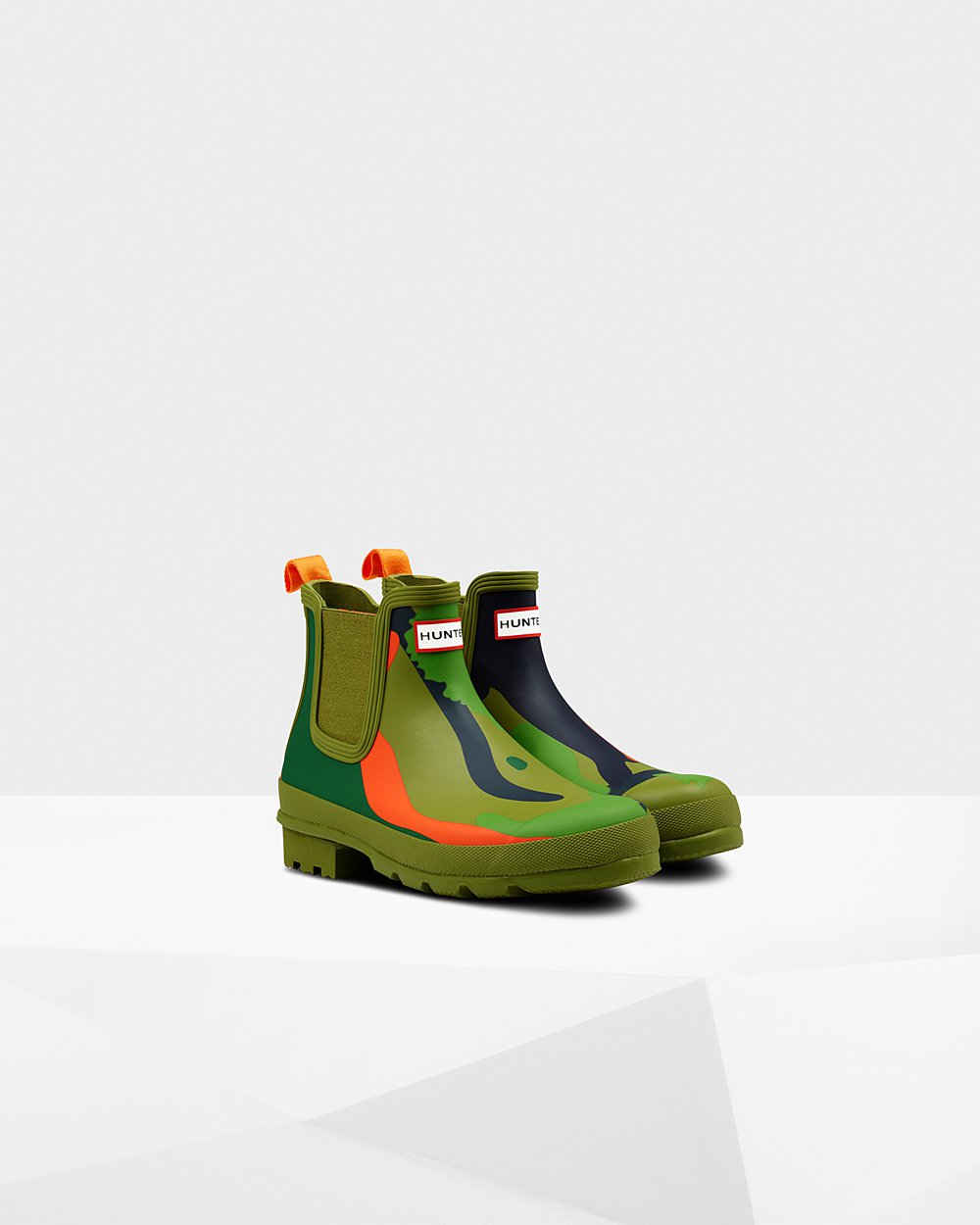 Chelsea Boots Heren - Hunter Original Rockpool Camo - Groen - 94BYKMOQA